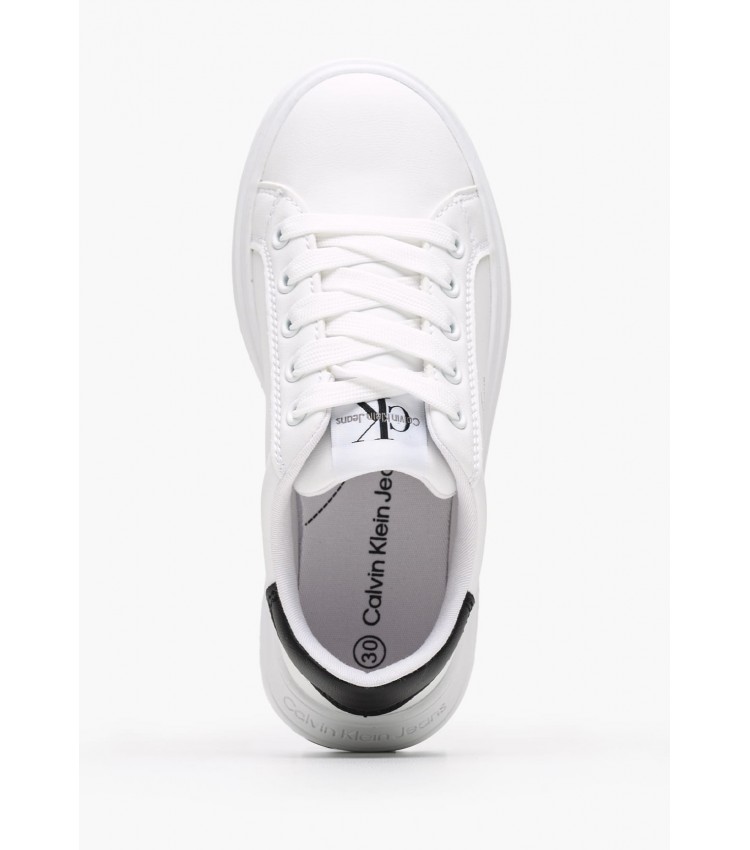 Kids Casual Shoes Rc.Lowcut White ECOleather-Fabric Calvin Klein