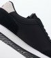 Men Casual Shoes Retro.Iconic Black Buckskin-Fabric Calvin Klein