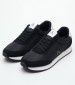 Men Casual Shoes Retro.Iconic Black Buckskin-Fabric Calvin Klein