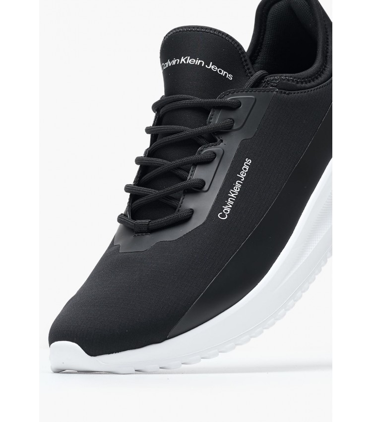 Ανδρικά Παπούτσια Casual Runner.Inst Μαύρο ECOleather-Ύφασμα Calvin Klein