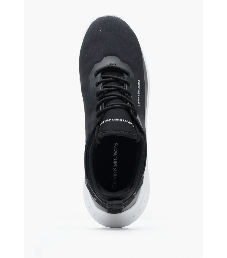 Ανδρικά Παπούτσια Casual Runner.Inst Μαύρο ECOleather-Ύφασμα Calvin Klein