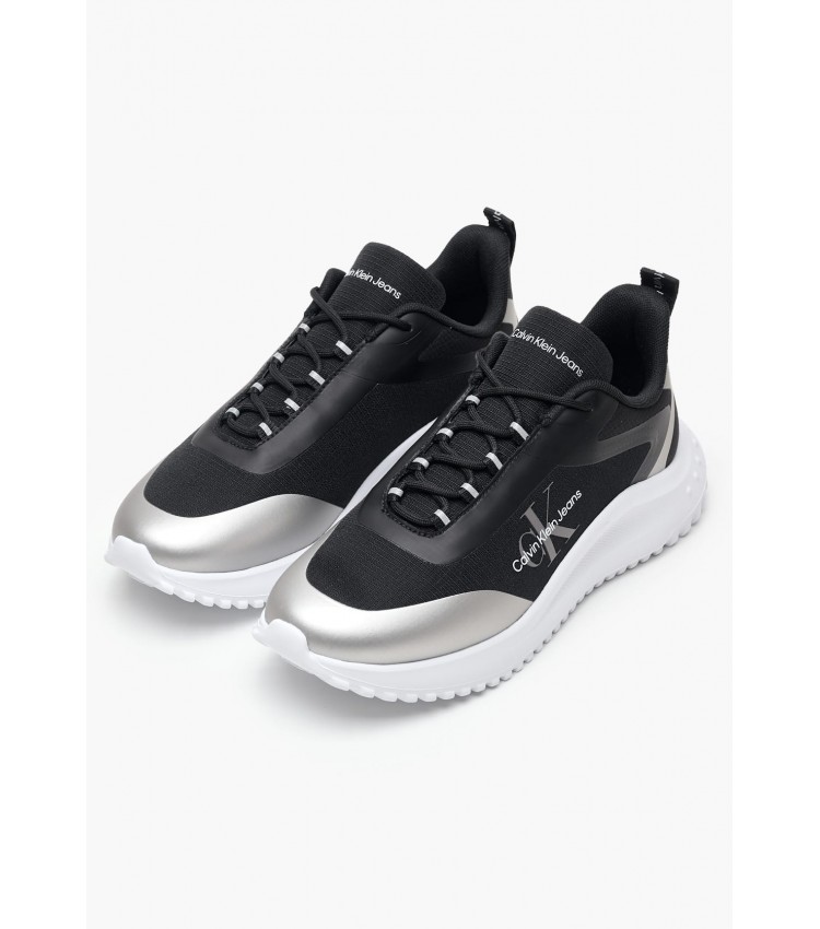 Γυναικεία Παπούτσια Casual Runner.Lw Μαύρο Ύφασμα Calvin Klein