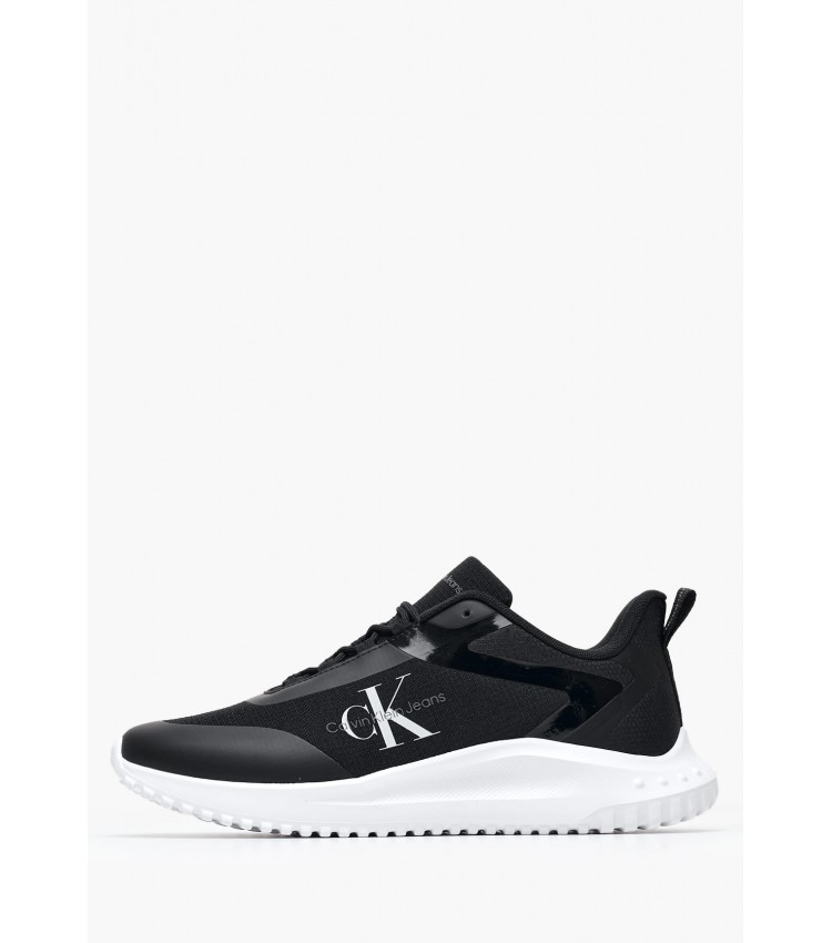 Ανδρικά Παπούτσια Casual Runner.Ml Μαύρο Ύφασμα Calvin Klein