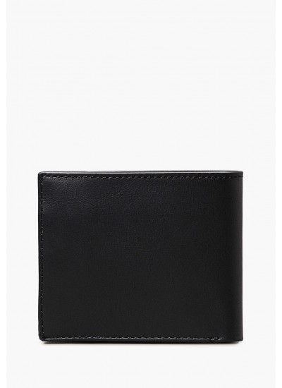 Ανδρικά Πορτοφόλια Sft.Bifold Μαύρο Δέρμα Calvin Klein