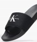 Women Flip Flops & Sandals Slide.Mono.W Black Fabric Calvin Klein