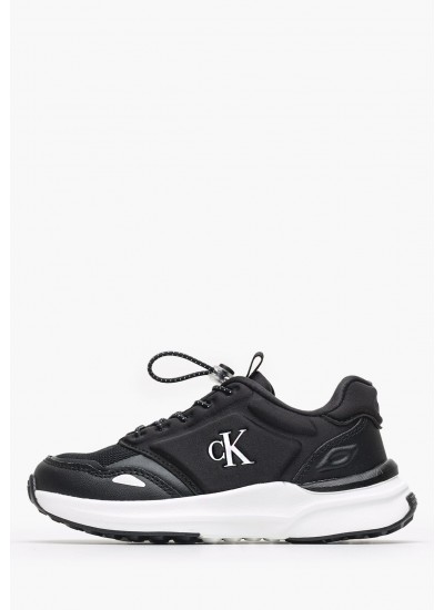 Παιδικά Παπούτσια Casual Sneaker.Up Μαύρο ECOleather-Ύφασμα Calvin Klein