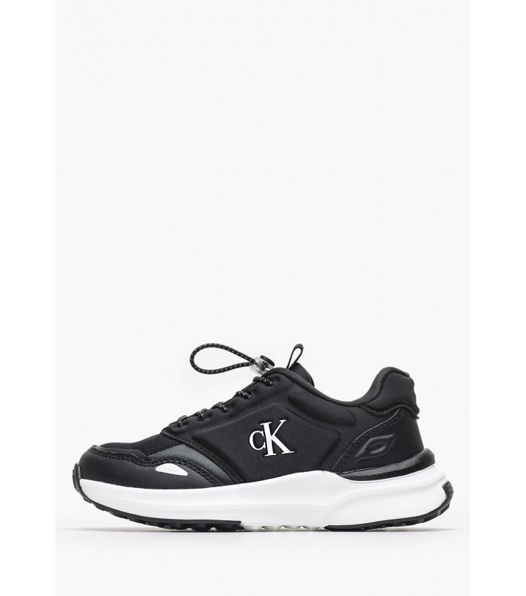 Παιδικά Παπούτσια Casual Sneaker.Up Μαύρο ECOleather-Ύφασμα Calvin Klein