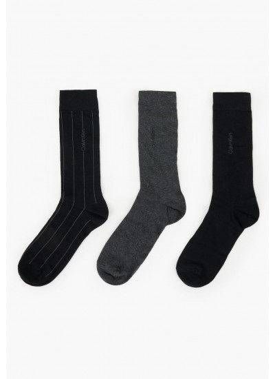 Ανδρικές Κάλτσες Socks.B Μαύρο Βαμβάκι Mortoglou