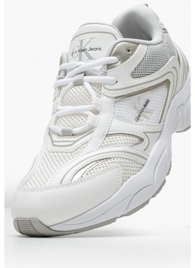 Women Casual Shoes Tennis.Mesh.W White ECOleather-Fabric Calvin Klein