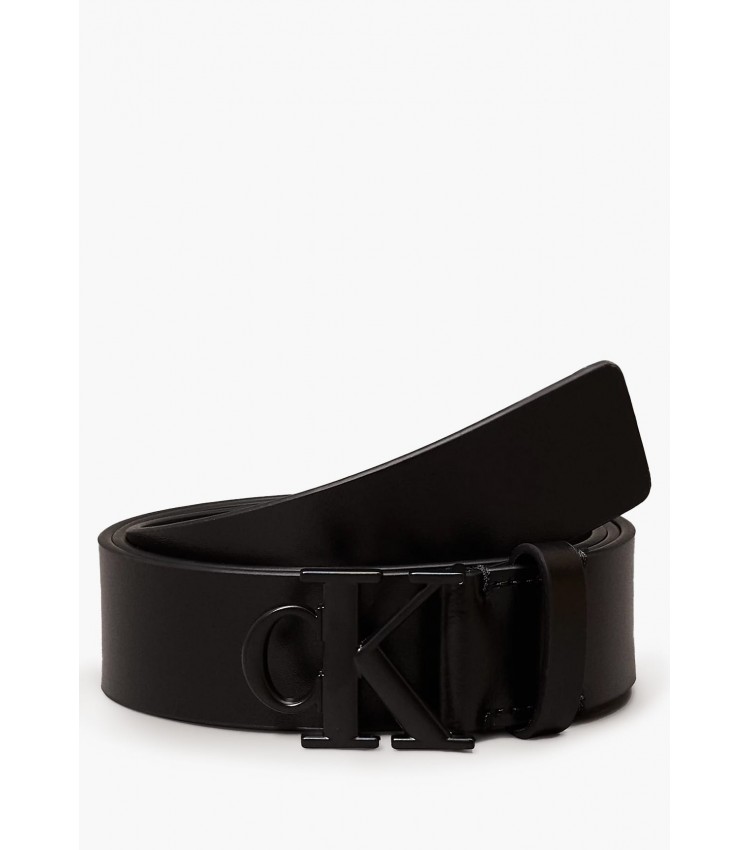 Γυναικείες Ζώνες Tonal.Plaque Μαύρο Δέρμα Calvin Klein