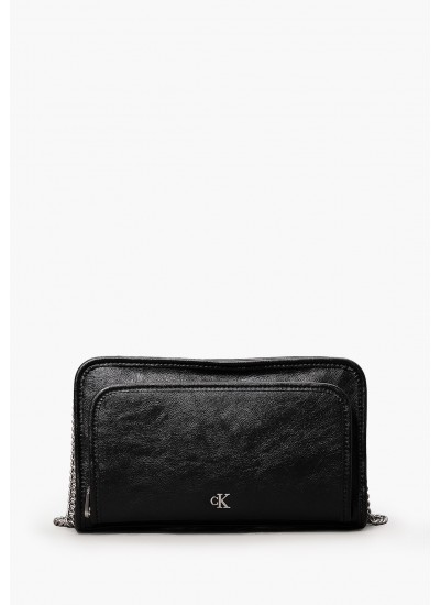 Γυναικεία Πορτοφόλια Minimal.Trifold Μαύρο ECOleather Calvin Klein