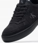 Men Casual Shoes Wave.Cupsole Black Nubuck Leather Calvin Klein