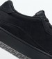 Men Casual Shoes Wave.Cupsole Black Nubuck Leather Calvin Klein