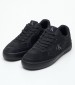 Men Casual Shoes Wave.Cupsole Black Nubuck Leather Calvin Klein