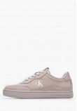 Men Casual Shoes Wave.Cupsole Taupe Nubuck Leather Calvin Klein