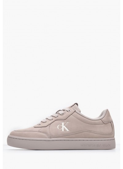 Ανδρικά Παπούτσια Casual Wave.Cupsole Πούρο Δέρμα Νούμπουκ Calvin Klein