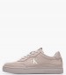 Men Casual Shoes Wave.Cupsole Taupe Nubuck Leather Calvin Klein