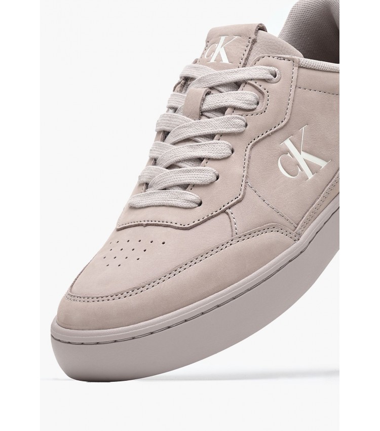 Ανδρικά Παπούτσια Casual Wave.Cupsole Πούρο Δέρμα Νούμπουκ Calvin Klein