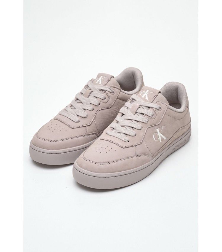 Ανδρικά Παπούτσια Casual Wave.Cupsole Πούρο Δέρμα Νούμπουκ Calvin Klein