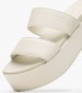 Women Platforms Low Webbing.Fm Beige Fabric Calvin Klein