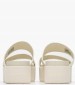 Women Platforms Low Webbing.Fm Beige Fabric Calvin Klein