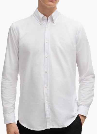 Ανδρικά Πουκάμισα Oxford.Shirt Μπλέ Ανοιχτό Βαμβάκι GANT