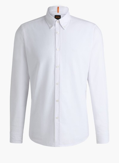 Ανδρικά Πουκάμισα Oxford.Shirt Μπλέ Ανοιχτό Βαμβάκι GANT