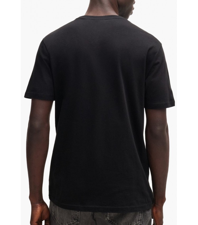 Men T-Shirts Thinking.1B Black Cotton Boss