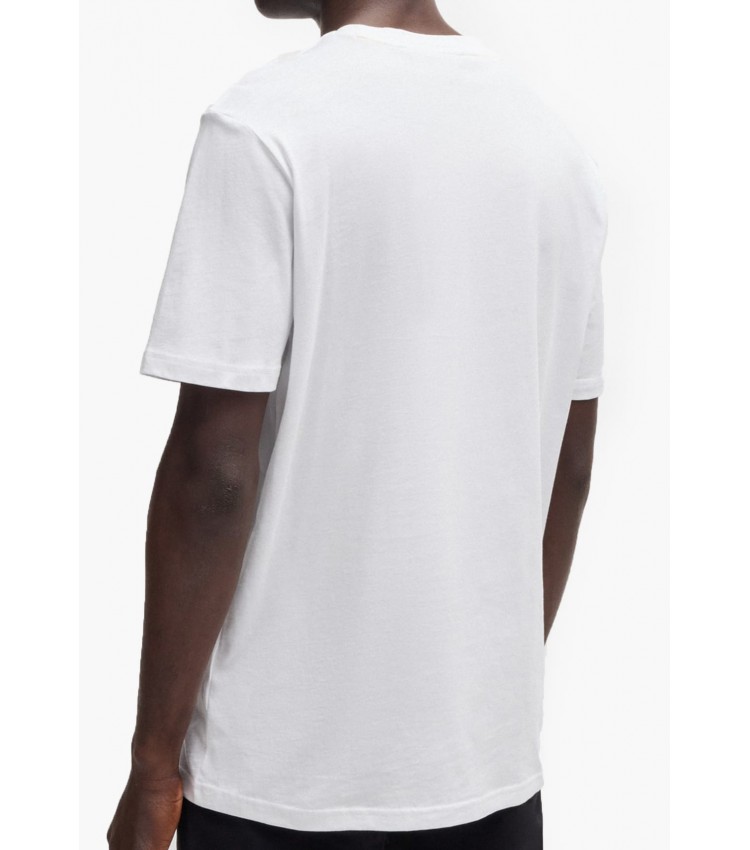 Men T-Shirts Thinking.1B White Cotton Boss