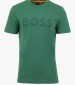 Men T-Shirts Thinking.1B Green Cotton Boss