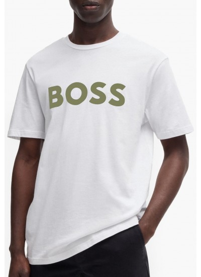 Men T-Shirts Thinking.1G White Cotton Boss