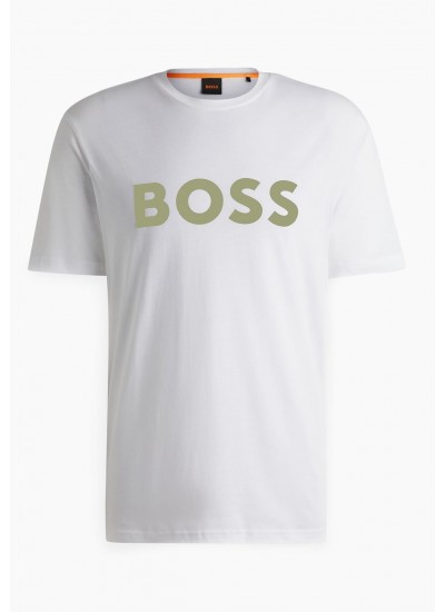 Men T-Shirts Thinking.1G White Cotton Boss