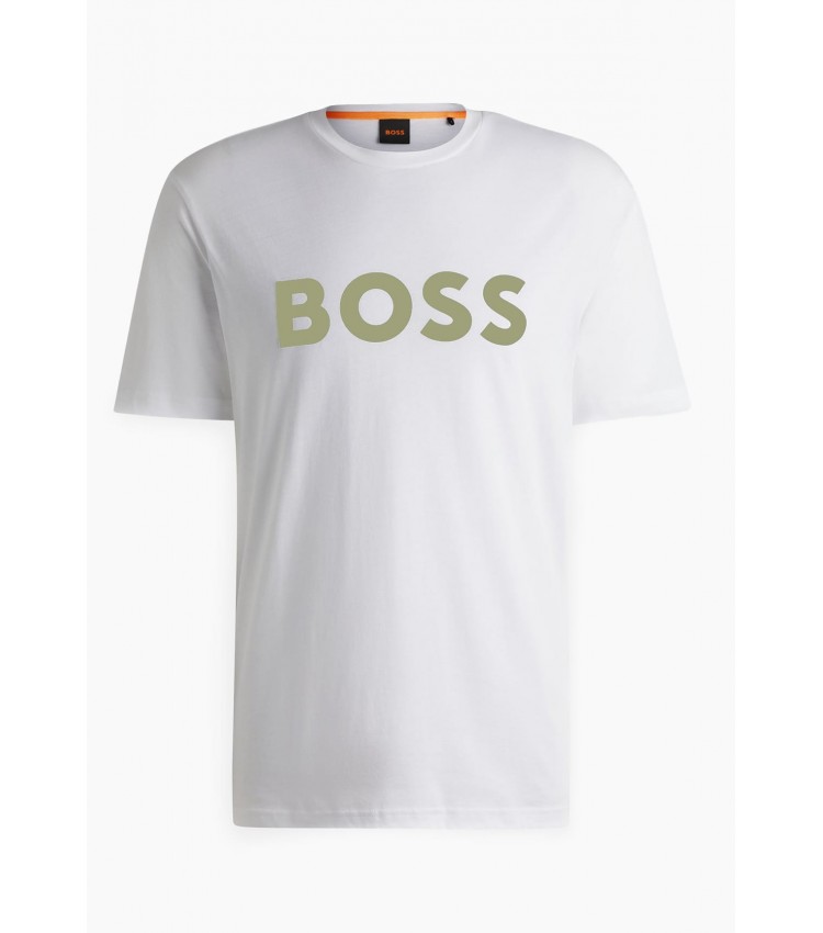 Men T-Shirts Thinking.1G White Cotton Boss