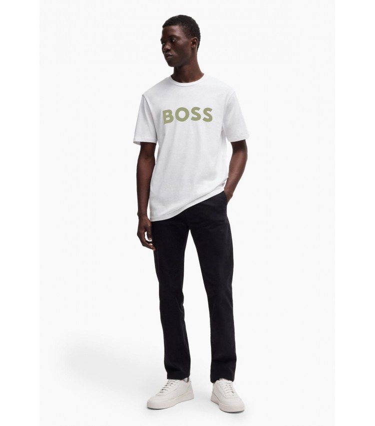 Men T-Shirts Thinking.1G White Cotton Boss