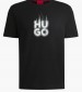 Men T-Shirts Dalaye.R Black Cotton Hugo