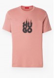 Men T-Shirts Dalaye.R Pink Cotton Hugo