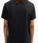 Men T-Shirts Deyladec.D Black Cotton Hugo