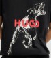 Men T-Shirts Deyladec.D Black Cotton Hugo