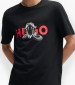 Men T-Shirts Deyladec.S Black Cotton Hugo