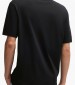 Men T-Shirts Deyladec.S Black Cotton Hugo