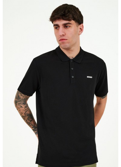 Men T-Shirts Donos222 Black Cotton Hugo