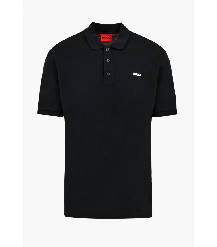 Men T-Shirts Donos222 Black Cotton Hugo