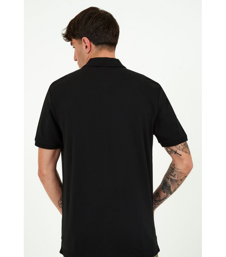 Men T-Shirts Donos222 Black Cotton Hugo