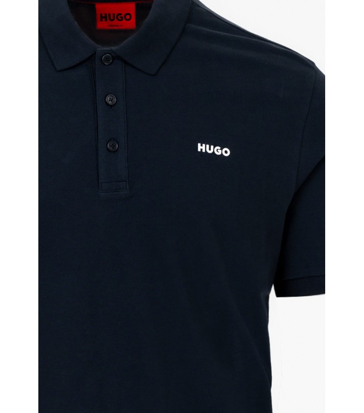 Men T-Shirts Donos222 DarkBlue Cotton Hugo