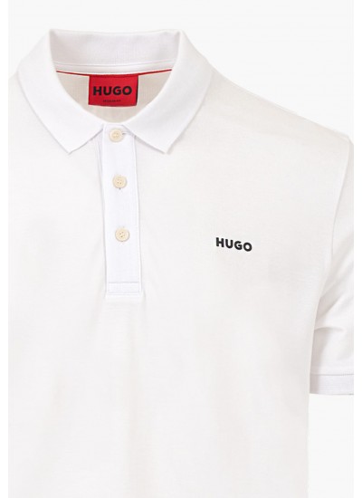 Men T-Shirts Donos222 White Cotton Hugo