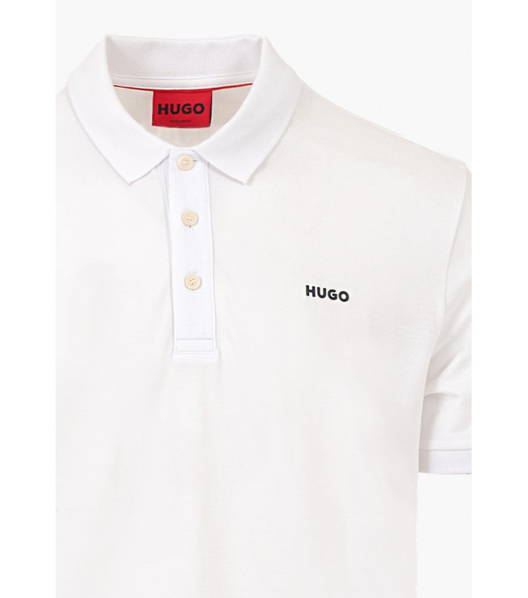 Men T-Shirts Donos222 White Cotton Hugo