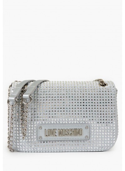 Γυναικείες Τσάντες JC4136 Ασημί ECOleather-Ύφασμα Love Moschino