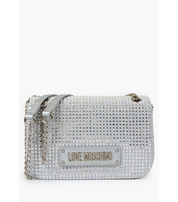 Women Bags JC4136 Silver ECOleather-Fabric Love Moschino