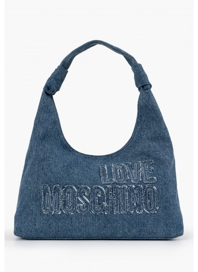 Women Bags JC4243 Blue Fabric Love Moschino