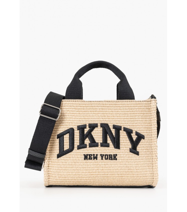 Γυναικείες Τσάντες Hadlee Μπεζ Ψάθα DKNY